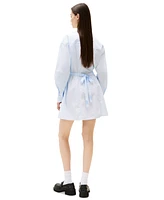 Tommy Jeans Women's Pinstripe Tie-Back Shirtdress