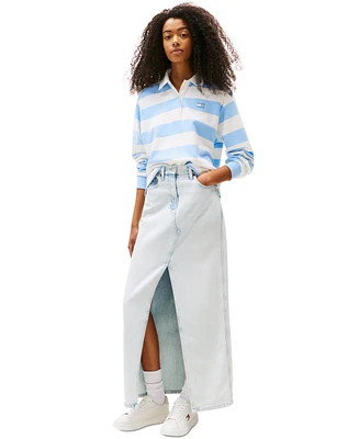 Tommy Jeans Women's Claire Front-Slit Denim Maxi Skirt