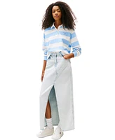 Tommy Jeans Women's Claire Front-Slit Denim Maxi Skirt
