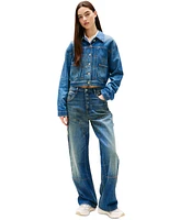 Tommy Jeans Women's Cotton Embroidered Denim Jacket