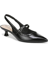 LifeStride Women's Marilyn Pointed Toe Kitten Heel Slingback Pumps