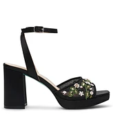 Betsey Johnson Women's Kirra Floral Beaded Platform Dress Sandals