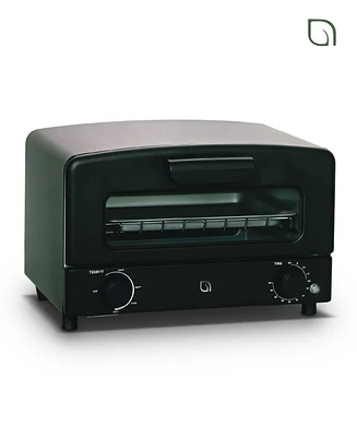 Willow Kitchen Compact Toaster Oven - Toasts and Bakes with 4 Slice or 9" Pizza Capacity, Crumb Tray, Baking Rack