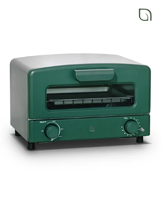 Willow Kitchen Compact Toaster Oven - Toasts and Bakes with 4 Slice or 9" Pizza Capacity, Crumb Tray, Baking Rack