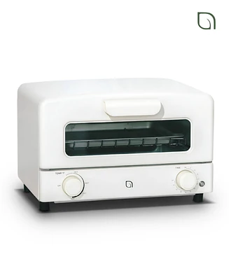Willow Kitchen Compact Toaster Oven - Toasts and Bakes with 4 Slice or 9" Pizza Capacity, Crumb Tray, Baking Rack
