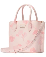kate spade new york spring pansies Suite Leather Tote Bag
