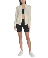 Calvin Klein Performance Ruched-Sleeve Zip Hoodie
