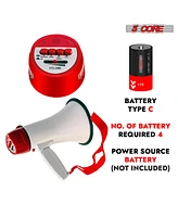 5 Core Megaphone Bullhorn Speaker 30W Mini Bull Horn Battery Power Cheer Megafono 800 Feet Range Loudspeaker 6R