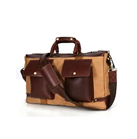 20 Inch Nexus Leather Canvas Duffle Bag