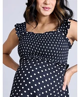 Motherhood Maternity Ruffle Sleeve Detail Top