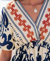 Cupshe Women's Bali Mood Ornate Midi Beach Dress