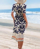 Cupshe Women's Bali Mood Ornate Midi Beach Dress