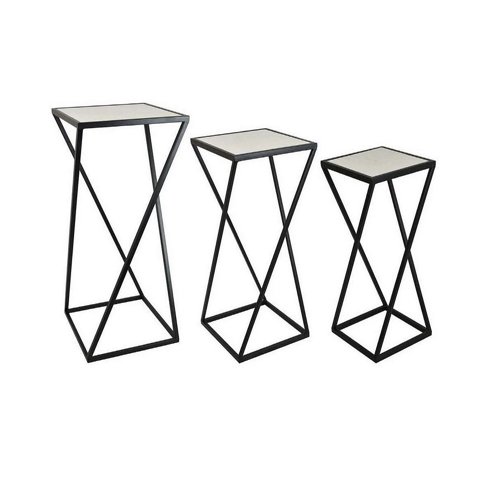 Set of 3 Plant Stand Tables for Stylish and Organized Plant Display in Your Home