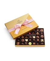 Godiva Gold Ballotin Solid Pink Ribbon, 36 Piece