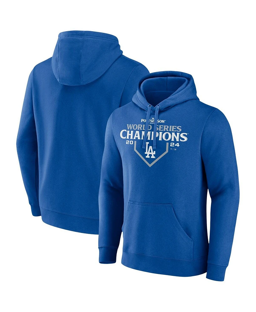 Fanatics Men's Royal Los Angeles Dodgers 2024 World Series Champions Logo Pullover Hoodie