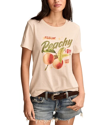 Lucky Brand Women's Feeling Peachy Classic Crewneck T-Shirt