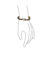 Bling Jewelry Texas Longhorn Stretch Bracelet with Brown Beads