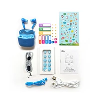 myFirst CareBuds – Wireless Bluetooth Earbuds for Kids, 85dB Volume Limit, Anti-Lost Strap, Built-in Mic, Touch Control, Easy Pairing, Long Pla
