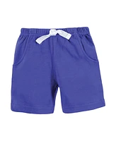 Hudson Baby Infant Boy Shorts Bottoms 4-Pack, Blue Tropical Scene