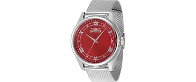 Invicta Men's 48484 Celestial Quartz 3 Hand Red Dial Watch