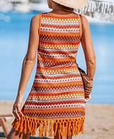 Cupshe Women's Sunset Haze Boho Mini Beach Dress