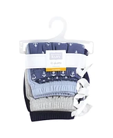 Hudson Baby Baby Boys Hudson Shorts Bottoms 4-Pack, Anchors, 9-12 Months