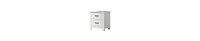 Nightstand with 2 Drawers and Black Handles for Bedroom Storage
