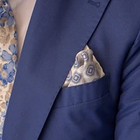 Elizabetta Men's Italo - Double Sided Silk Pocket Square for Men