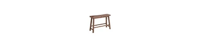 Rubberwood Bench with Saddle Seat – Rectangular Design for Versatile Seating