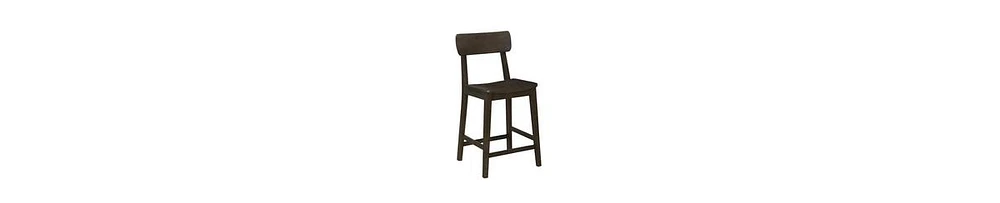 Curved Back Counter Stool – Rubberwood Chair for Kitchen & Bar