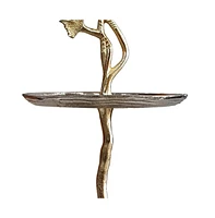 Elegant 2-Tier Cherry Blossom Accent Table for a Stylish and Floral Touch to Your Home Decor