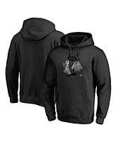 Fanatics Mto Label Men's Black Chicago Blackhawks Core Smoke Pullover Hoodie