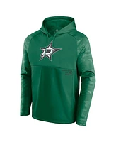 Fanatics Men's Kelly Green Dallas Stars Shade Defender Raglan Pullover Hoodie