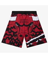 Mitchell & Ness Men's Black Chicago Bulls Jumbotron 2.0 Sublimated Shorts