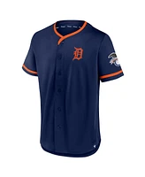 Fanatics Men's Navy Detroit Tigers Iconic Button-Up Top