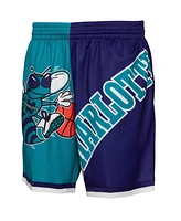 Mitchell & Ness Men's Teal Charlotte Hornets Big Face 5.0 Fashion Shorts