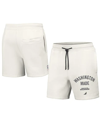 Staple X Nba Men's Cream Washington Wizards Heavyweight Fleece Shorts