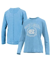 Pressbox Women's Carolina Blue North Tar Heels Chandler Olive Leaf Arch Long Sleeve T-Shirt
