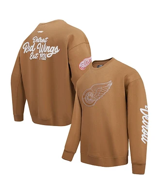 Pro Standard Men's Brown Detroit Red Wings Paint the City Pullover Sweatshirt