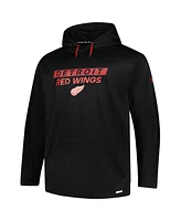 Fanatics Men's Black Detroit Red Wings Authentic Pro Big Tall Pullover Hoodie