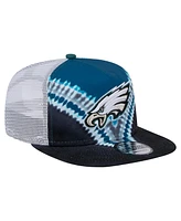 New Era Men's Midnight Green/Black Philadelphia Eagles Throwback Dye Golfer Snapback Hat