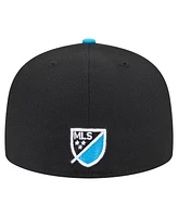 New Era Men's Black Charlotte Fc 2025 Kickoff 59FIFTY Fitted Hat
