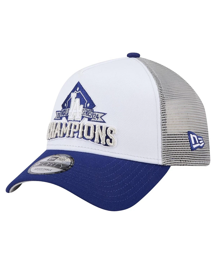 New Era Men's White Los Angeles Dodgers 2024 World Series Champions 9Forty Adjustable Hat