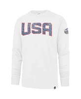 '47 Brand Men's White Usa 2025 4 Nations Face-Off Franklin Long Sleeve T-Shirt