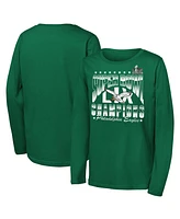 Outerstuff Big Boys and Girls Kelly Green Philadelphia Eagles Super Bowl Lix Champions Retro Arch Long Sleeve T-Shirt