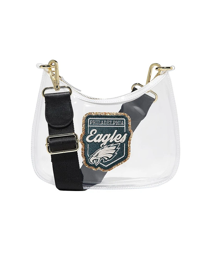 Stoney Clover Lane Philadelphia Eagles Clear Curved Crossbody Bag