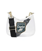 Stoney Clover Lane Philadelphia Eagles Clear Curved Crossbody Bag
