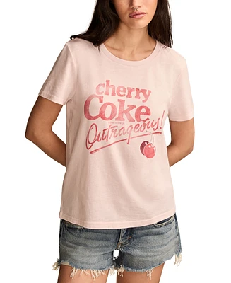 Lucky Brand Women's Cherry Coke Classic Crewneck T-Shirt