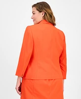 Le Suit Plus Shawl-Collar Jacket & Sleeveless Dress
