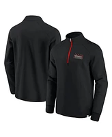 Formula 1 Men's Black Tempo Halftone Grid Badge Raglan Quarter-Zip Pullover